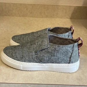 Hey Dude Linen Grey Black Lightweight Loafers